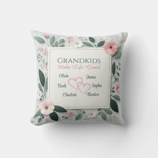 Personalised Grandparents Name Cushion (Front)