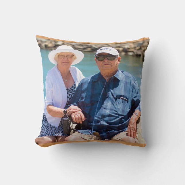 personalised grandparents photo anniversary gift cushion (Front)