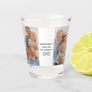Personalised Grandparents Photo & Text Shot Glass