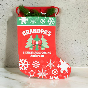 Personalised Grandpa's Christmas Gift Large Christmas Stocking