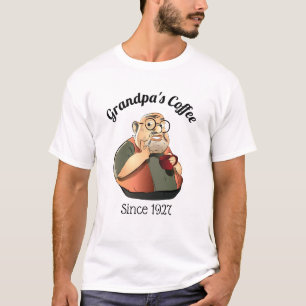 Personalised Grandpa's Coffee Shop Sign T-Shirt