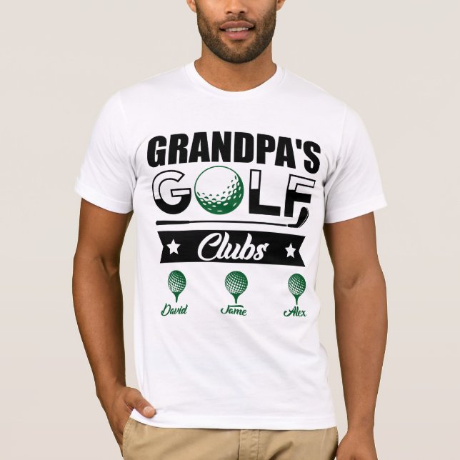   Personalised Grandpa's golf club  T-Shirt (Front)