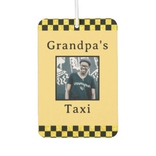 Personalised Grandpa's Taxi Photo Glitter Air Fres Car Air Freshener