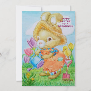 Personalised Grandsons Easter Card 