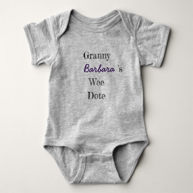 Personalised Granny Baby Baby Bodysuit (Front)