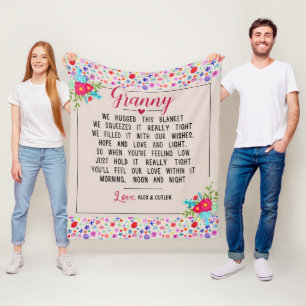 Personalised Granny Blanket Granny We Hugged This 