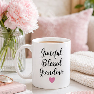 Personalised Grateful Blessed Grandma Coffee Mug