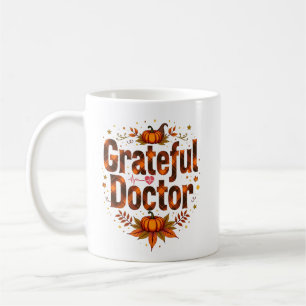Personalised Grateful Doctor Thanksgiving Coffee Mug
