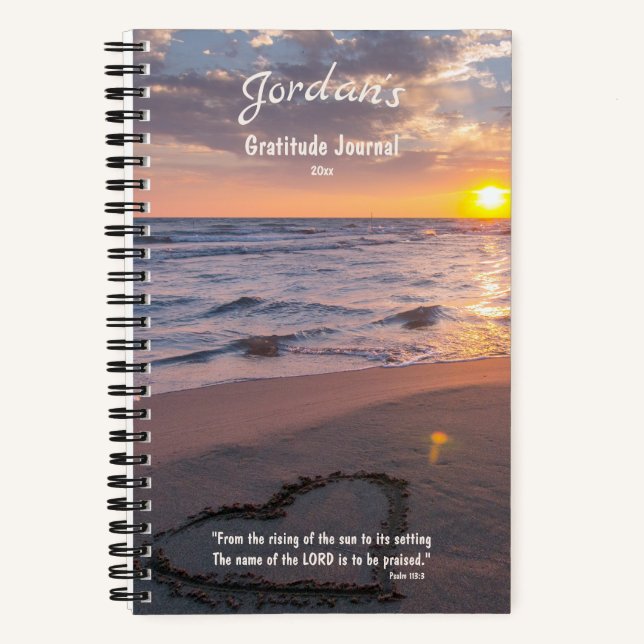 Personalised Gratitude Journal Bible Verse (Front)
