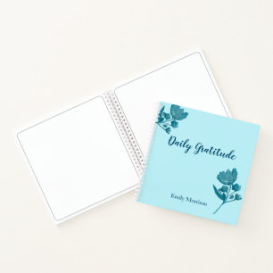 Personalised Gratitude Journal Dusty Blue