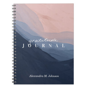 Personalised Gratitude Journal Watercolor Abstract