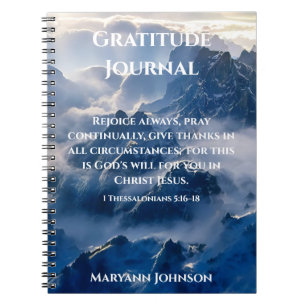 Personalised Gratitude Journal with Mountains