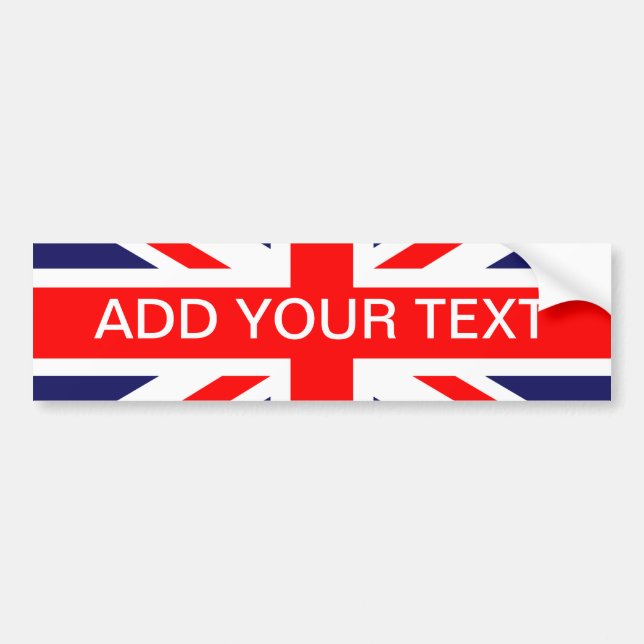 Personalised Great Britain Flag Bumper Sticker (Front)