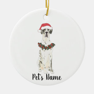 Personalised Great Dane (Harlequin) Ceramic Ornament