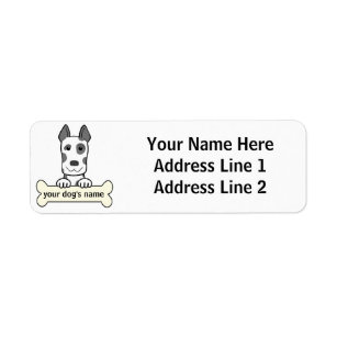 Personalised Great Dane Return Address Label