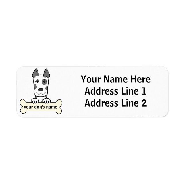 Personalised Great Dane Return Address Label (Front)