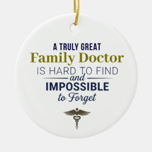 Personalised Great Family Doctor Quote Ceramic Ornament