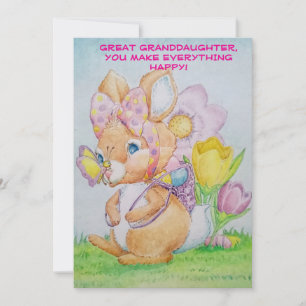 Personalised Great Granddaughter's Greeting Card