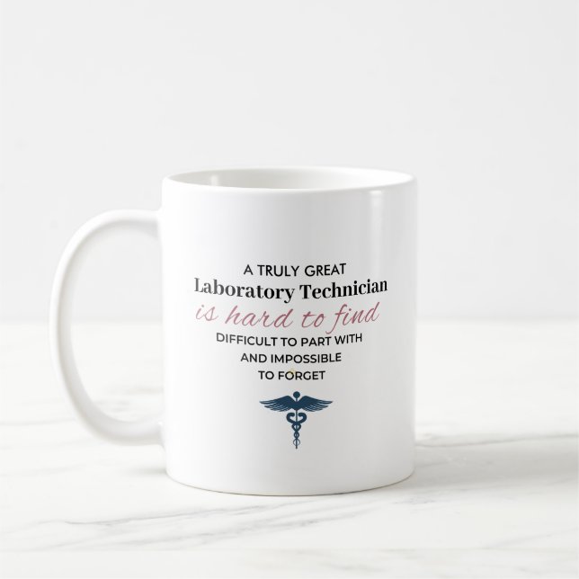 Personalised Great Laboratory Technician Quote Coffee Mug (Left)