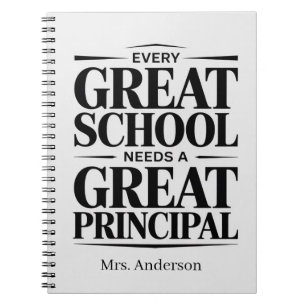 Personalised Great Principal Appreciation Gift Notebook