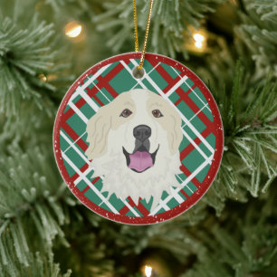 Personalised Great Pyrenees Badger Markings Ceramic Ornament