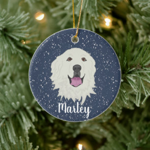 Personalised Great Pyrenees Ceramic Ornament