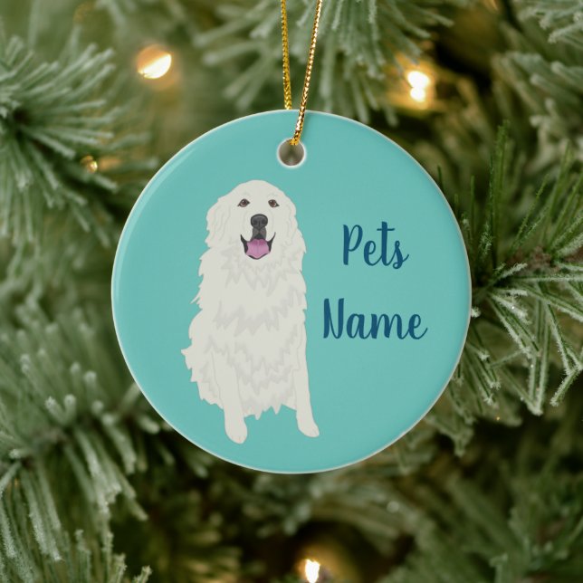 Personalised Great Pyrenees Ceramic Ornament (Tree)