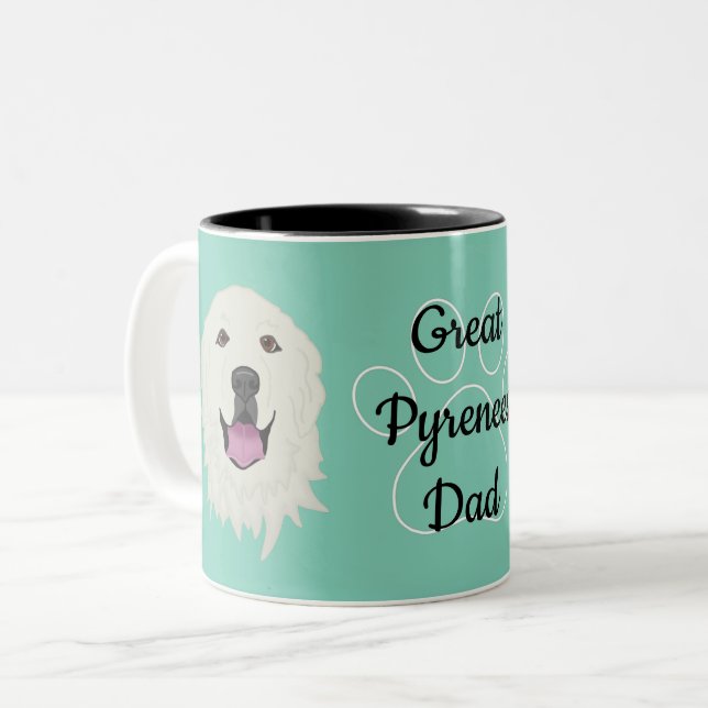 Personalised Great Pyrenees Dad/Mum  Two-Tone Coffee Mug (Front Left)