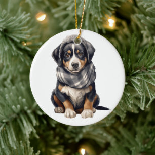 Personalised Greater Swiss Mountain Dog Ceramic Ornament