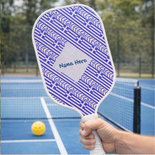 Personalised Greece Flag Tiled Pickleball Paddle