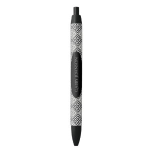 Personalised: Greek Key Motif Ink Pen