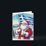 Personalised Greek Santa Christmas Card<br><div class="desc">You can personalise the text. Look for more in our store,  including gifts,   for Christmas!</div>