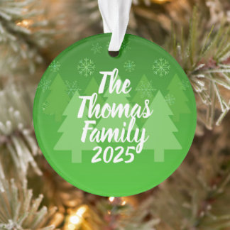 Personalised Green Acrylic Christmas Ornament