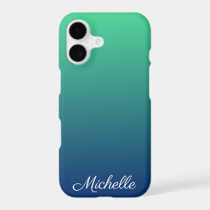 Personalised green and blue ombre