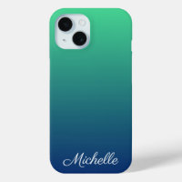 Personalised green and blue ombre