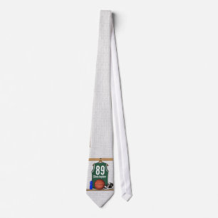 Personalised Green and White Basketball Jersey Tie