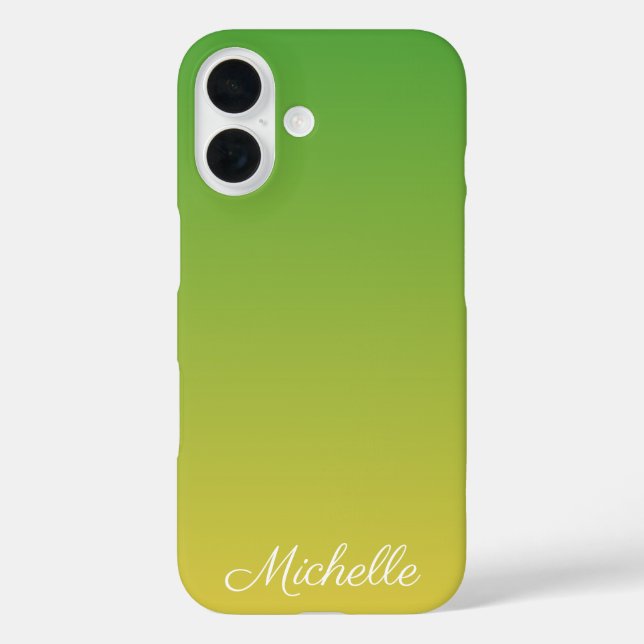 Personalised green and yellow ombre Case-Mate iPhone case (Back)