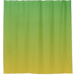 Personalised green and yellow ombre shower curtain