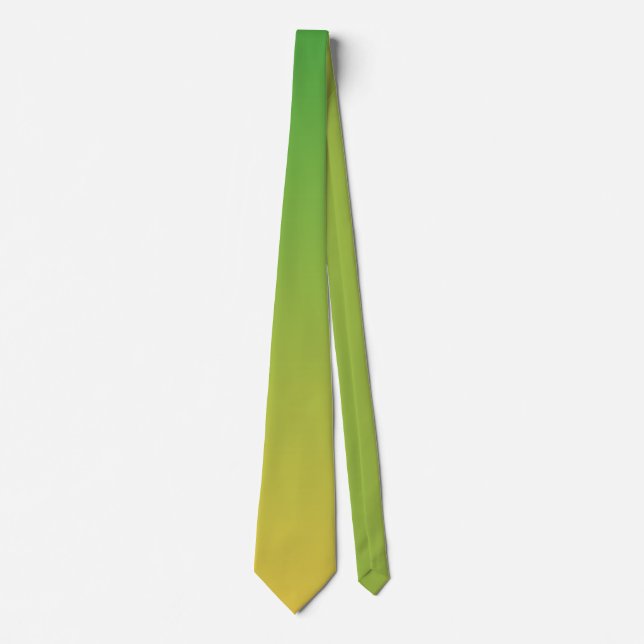 Personalised green and yellow ombre tie (Front)