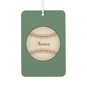 Personalised Green Baseball Air Freshener