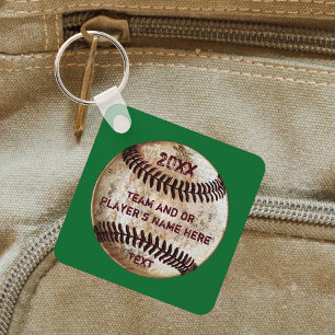 Personalised Green, Baseball Gift Ideas, Key Ring