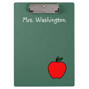 Personalised Green Chalkboard Teacher Clipboard
