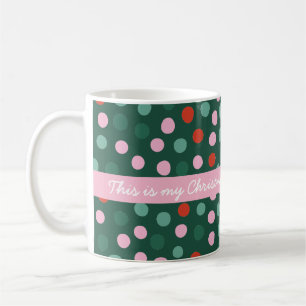 Personalised Green Christmas Template Mug