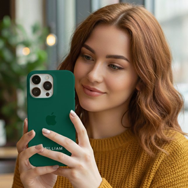 Personalised Green Colour iPhone Case with Custom (Creator Uploaded)