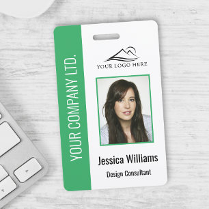 Personalised Green Corporate Employee Security ID Badge