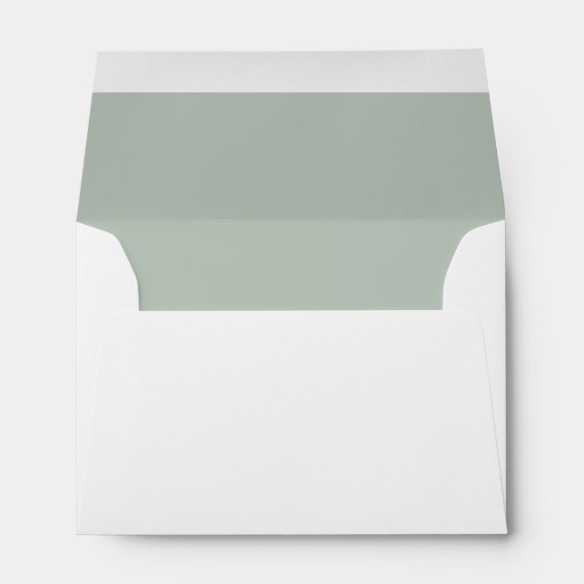 Personalised Green Eucalyptus Address Envelope (Back (Bottom))