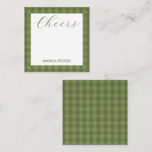 Personalised Green Gingham Card