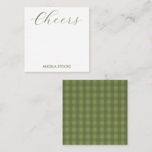 Personalised Green Gingham Card