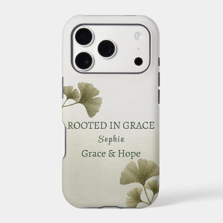 Personalised Green Ginkgo Leaf Custom Name