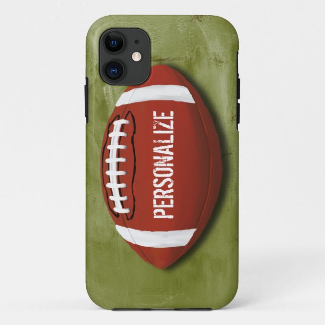 Personalised Green Grunge Football Case-Mate iPhone Case (Back)